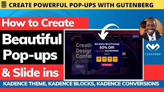 [NEW] Kadence Conversions Tutorial - How to Create Exit Intent Popups, Slide-ins and Banners