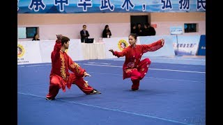 Double Tai Ji Quan 混合双人太极拳 第25名 河北体院 李依桃 李勇泽 8.59分 he bei ti yuan li yi tao li yong ze