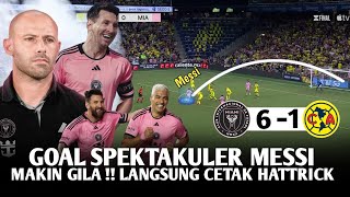 DEBUT PERDANA JAVIER !! Hattrick Messi Untuk Javier Masherano 😱 Inter Miami Menang Telak Vs Amerika