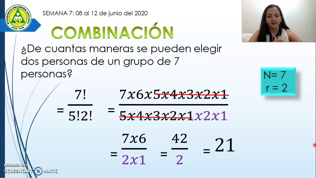 Técnica De Conteo: Combinación. Parte 1 - YouTube