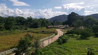 SRT express train 52 from Chiang Mai to Bangkok leads by double-headed locomotives. July 2022