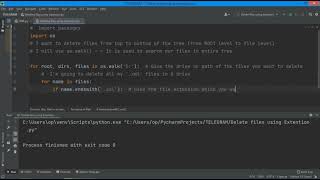 Delete files using extension in python || Remove files using extention in python ||os.walk()