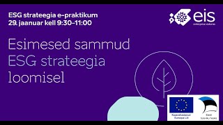 ESG strateegia e-praktikum: Esimesed sammud ESG strateegia loomisel