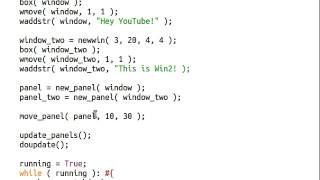 Python [curses] 10 Panels
