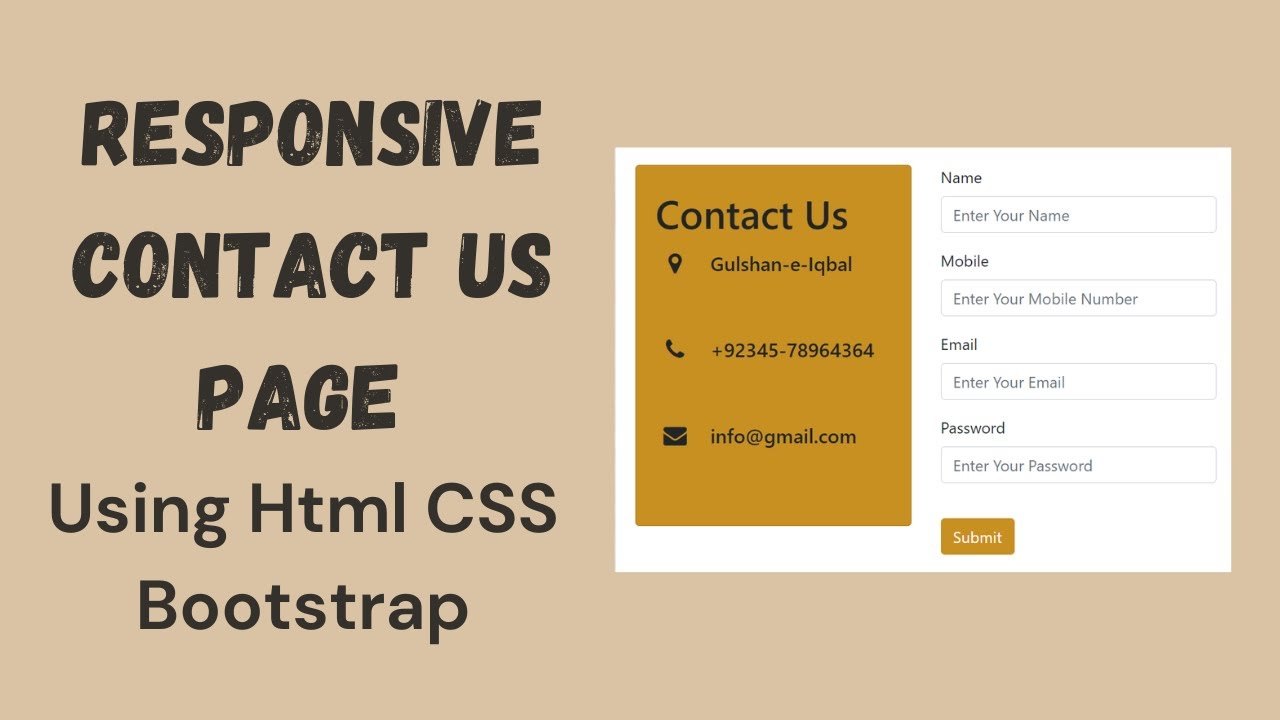 Responsive Contact Form | Responsive Contact Form Html And Css - YouTube