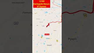 12785 Kacheguda to Mysuru SF Exp Train Route Map Animation #indianrailways #kacheguda #mysuru #train