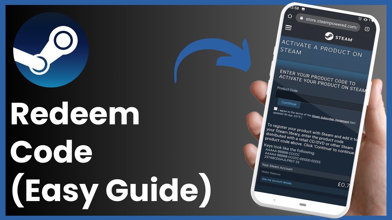How To Redeem Steam Code Youtube