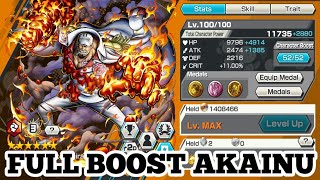 FULL BOOST AKAINU GAMEPLAY | ONE PIECE BOUNTY RUSH | OPBR