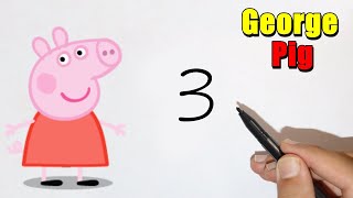 Peppa Pig George drawing from Number 3 Easy For Beginners