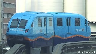 [Sentosa] Blue Monorail from S4 Beach Stn to S1 Sentosa Stn - Hitachi Small type Monorail