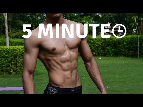 5 Minutes Six Pack Abs Workout At Home in Hindi 5 Minutes Six Pack Abs Workout At Home in Hindi