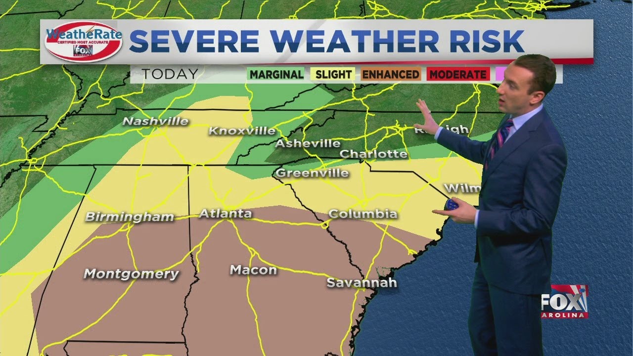 Rain Today, With A Lower Risk Of Severe Storms - YouTube