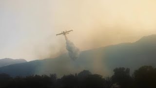 Italy: Firefighters battle wildfires in Sardinia