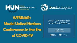 Webinar: Model United Nations Conferences in the Era of COVID-19