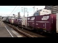 2015 10 31 貨物列車 1055レ u0026 5052レ 大府駅 2 freight trains at obu