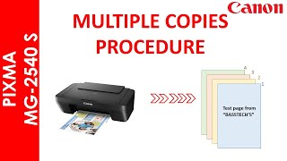 PIXMA MG 2540 S MULTI COPY PROCESS