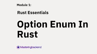 14 Option Enum in Rust