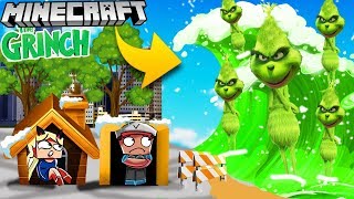 BAZA VS TSUNAMI GRINCH - MINECRAFT TSUNAMI CHALLENGE | Vito VS Bella