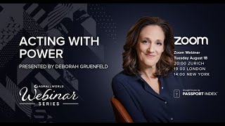 ASW Webinar Series: "Acting With Power" presented by Deborah Gruenfeld