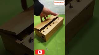 Wooden Useless Box #shorts #viral #loop #kinetic #woodworking #craft #uselessbox #unlimited #fun