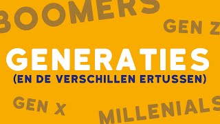 Millennials, Boomers en GenZ, onzin?!