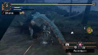 Monster hunter freedom 2 hunting down a Blue and red Kut-Ku