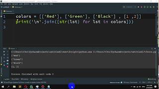 How to Print a nested lists using the print function in Python