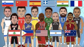 The Best NBA Player from Each Country! (NBA Comparison Animation)