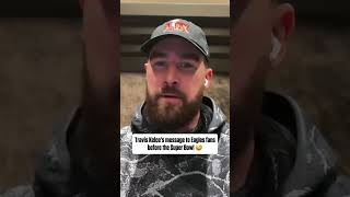 Travis Kelce's message to Eagles fans 😅