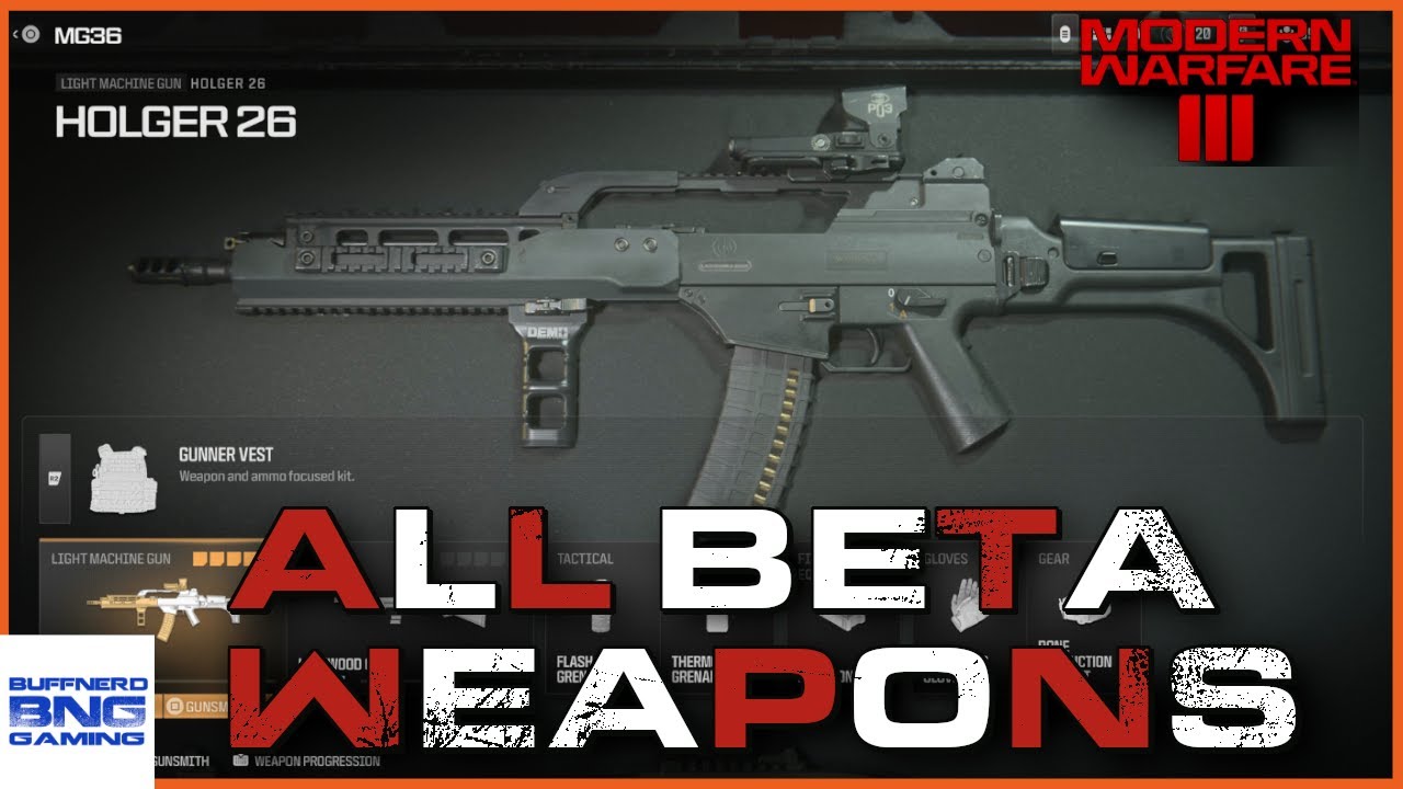 All Beta Weapons - Call Of Duty Modern Warfare III - YouTube