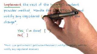 Coding ContentProvider: Finish Inserting - Developing Android Apps