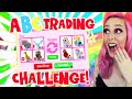 I DID THE ABC TRADING CHALLENGE IN ADOPT ME FOR 24 HOURS!! NEW Roblox Adopt Me Trading Challenge!