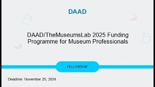 DAAD TheMuseumsLab Programme   Join Cultural Exchange for Museum Professionals