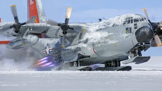 Inside US Coldest Base in Antarctica Flying Gigantic Frozen Planes Everyday