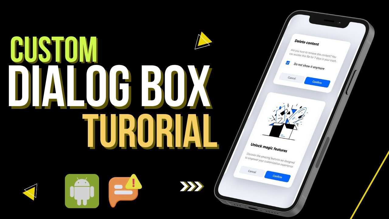 Custom Alert Dialog - Custom Dialog Box In Android - YouTube