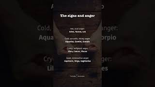 Astrology | Zodiac Signs and Anger