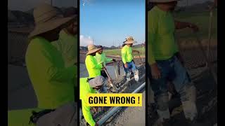 100 plus degrees pouring concrete (FAIL) #viral #fail #concrete #construction #gonewrong #funny #job