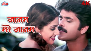 श्रीदेवी और नागार्जुन का रोमांटिक गाना: जानम मेरे जानम 4K | Udit Narayan, Alka Yagnik | 90s Songs