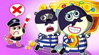 Baby Police Chase Thief 👶👮 ♂️Wolfoo Kids Songs 😻🌈Nursery Rhymes & Kids Songs