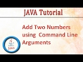 Java Add two numbers using Command Line Arguments Program