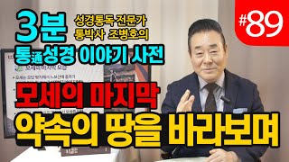 3분 통성경 이야기 사전 | 모세의 마지막, 약속의 땅을 바라보며 | 통성경 길라잡이 지도자지침서 129페이지 | 성경통독을 대중화, 학문화, 세계화로 이끌어 온 통박사 조병호