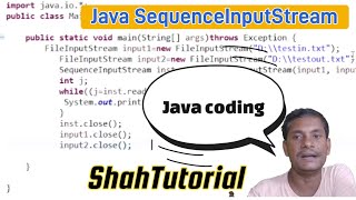 Read multiple files data using Java SequenceInputStream Class | FileInputStream | ShahTutorial 👨⚖️