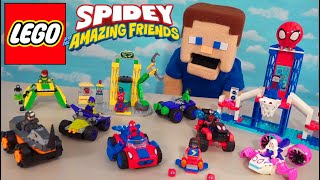 Spiderman LEGO!! Spidey and Amazing Friends Ultimate Complete Playset!  Figures