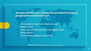 PEMAHAMAN ATAS PENGENDALIAN INTERNAL || AUDITING DAN ASSURANCE 1