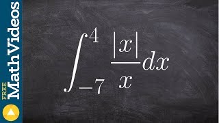 How integrate the absolute value of x over x