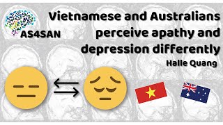 Vietnamese and Australians perceive apathy and depression differently