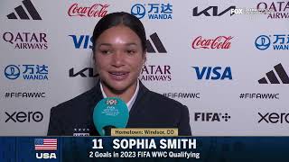 Sophia Smith: "What was the final message from Vlatko about embracing this moment?" | @FOXSoccer