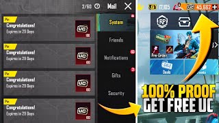 🔴 Live Proof Get Free 100 UC . 300 UC . 600 UC | Best Free UC Event For Everyone | PUBGM