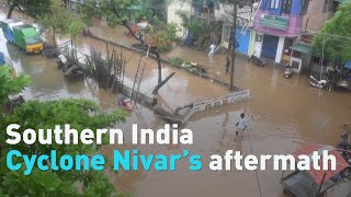 Picking up after Cyclone Nivar roars through southern India