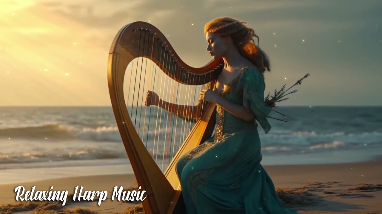 Harp Music And Waves Of The Sea Peaceful Music For Mind Body And